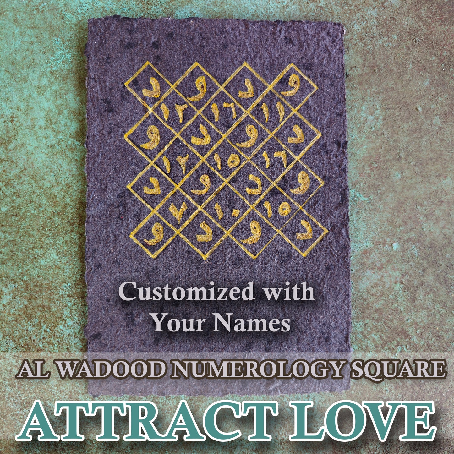 Taweez for Love Spell for Increasing Compassion and Affection in One's Life, Attract Soulmate, al-Wadood Allah's Name Numerology