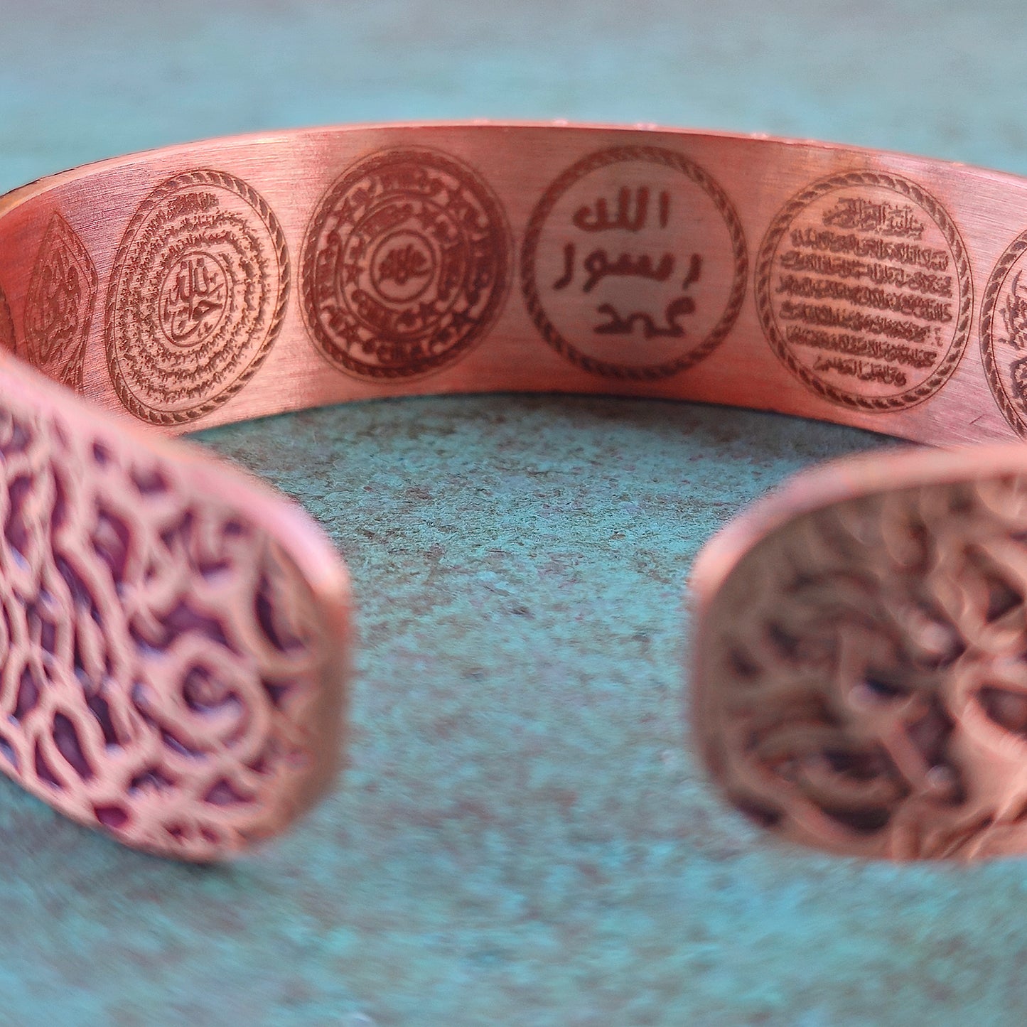 Solomons Seal Pentacle Ruqyah Copper Bracelet Quran Healing Names of Allah Gift for Muslim Numerology Muslim Islam Sunnah Jewelry for Men