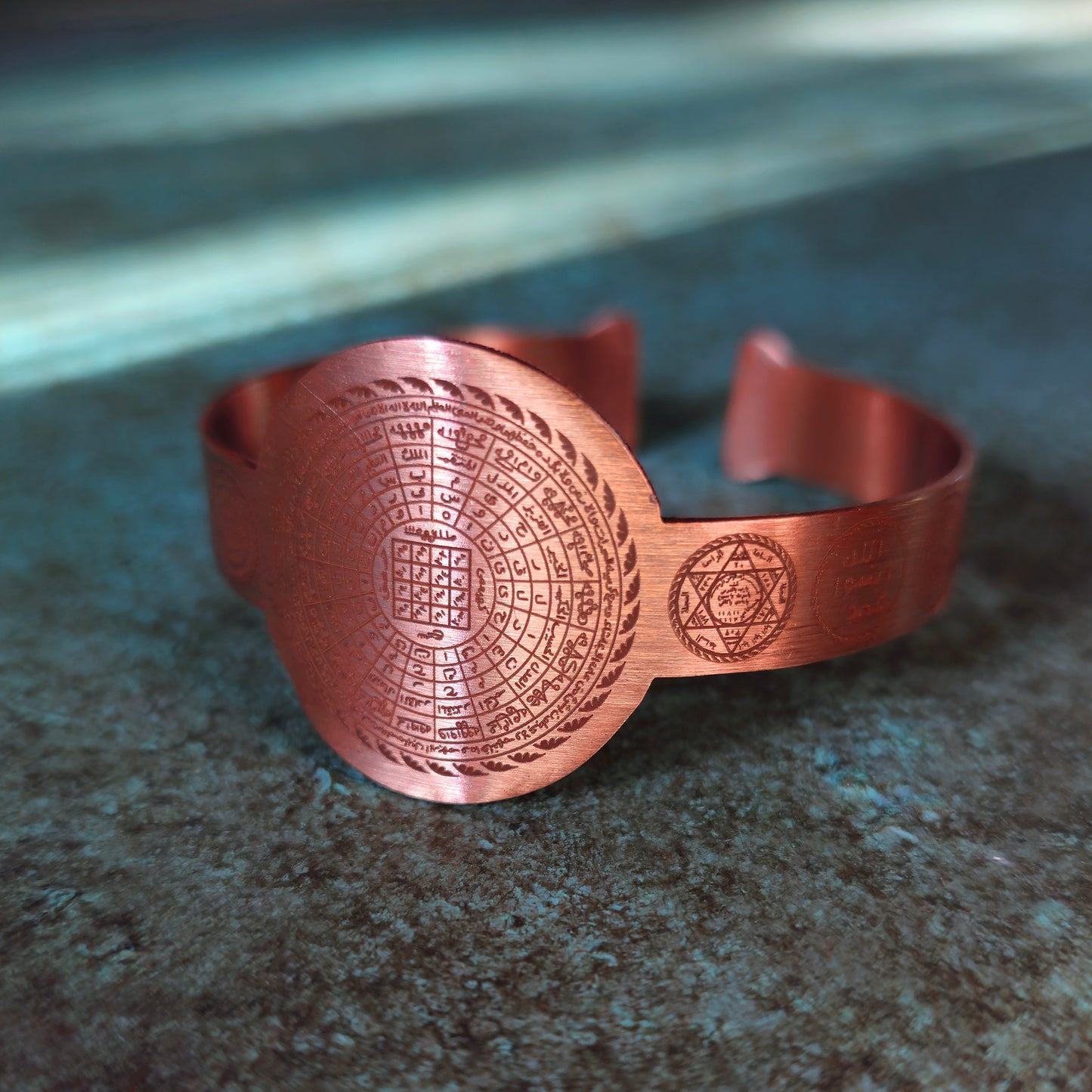 Seal of Solomon Copper Bangle for Protection from Magic, Djinns