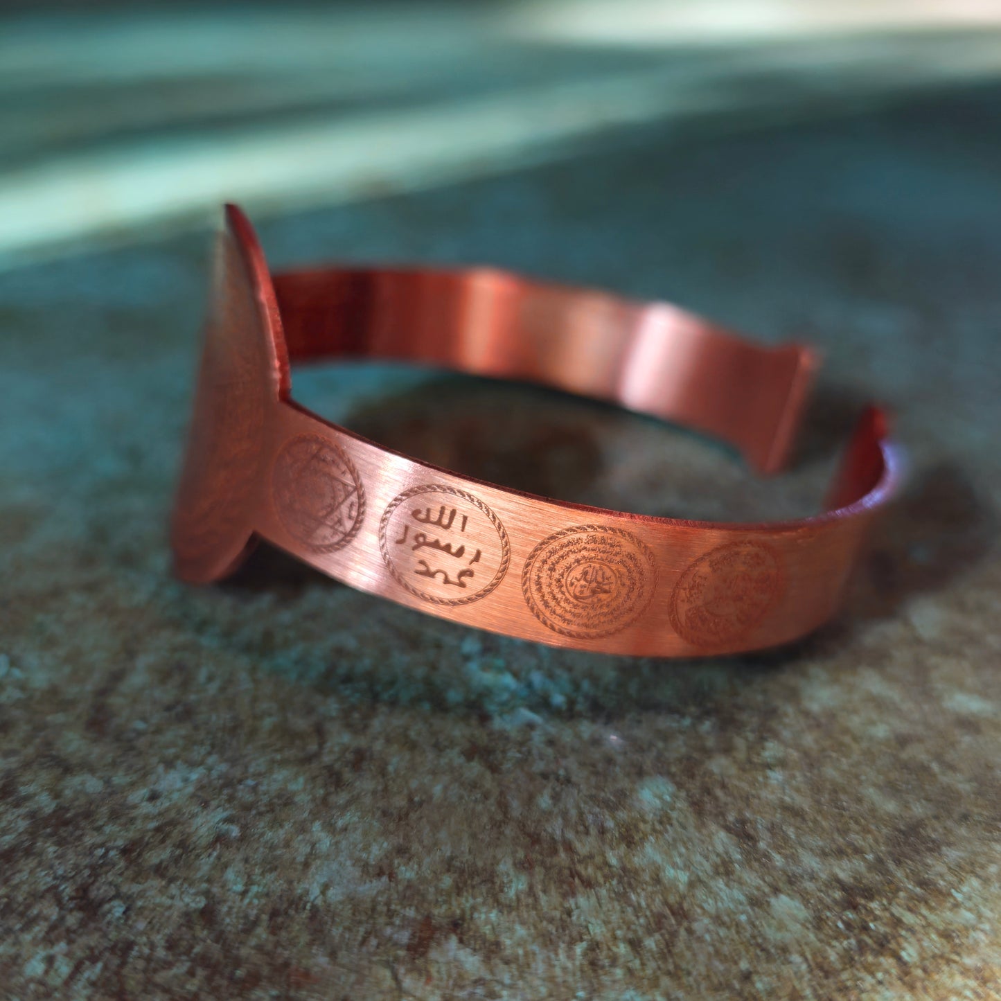 Seal of Solomon Copper Bangle for Protection from Magic, Djinns