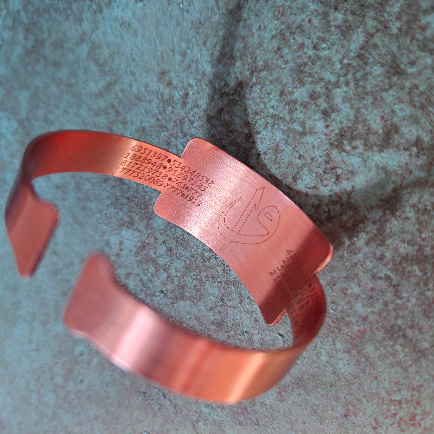 Seal of Solomon Copper Bangle for Protection from Magic, Djinns