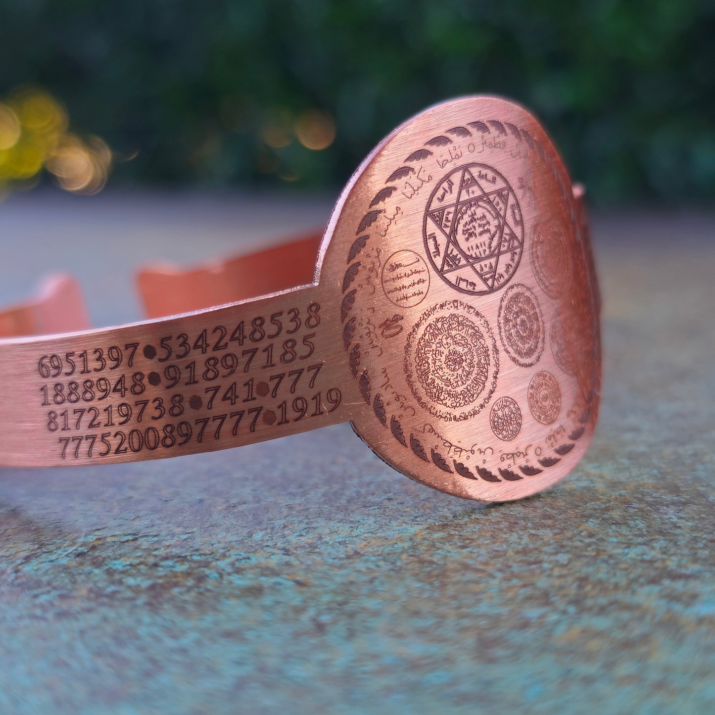 Seal of Solomon Copper Bangle for Protection from Magic, Djinns