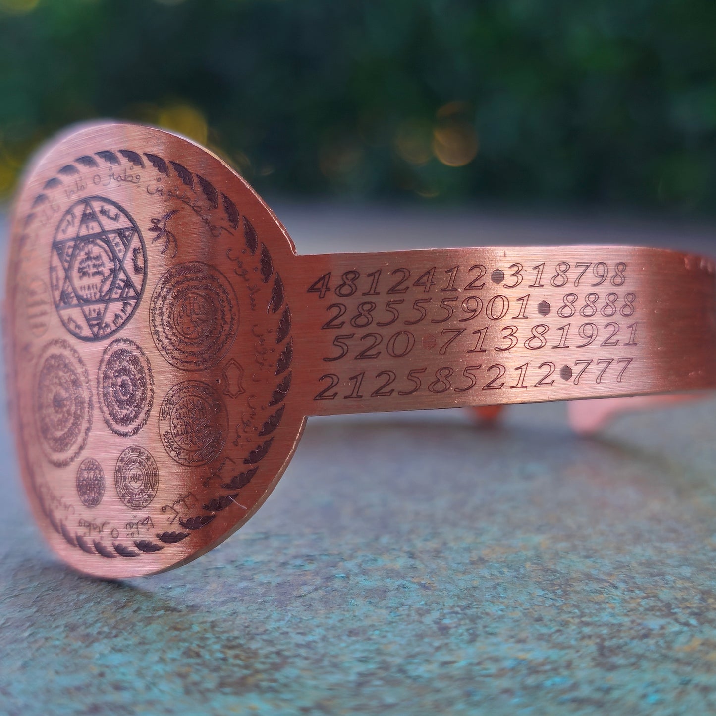 Seal of Solomon Copper Bangle for Protection from Magic, Djinns