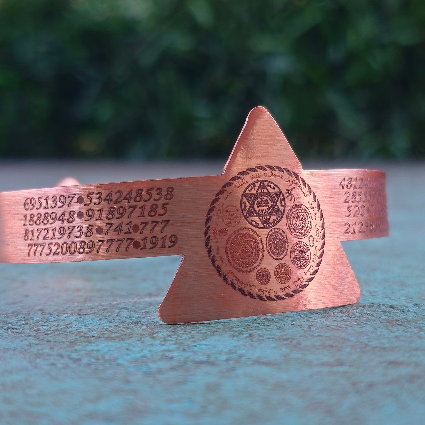 Seal of Solomon Copper Bangle for Protection from Magic, Djinns