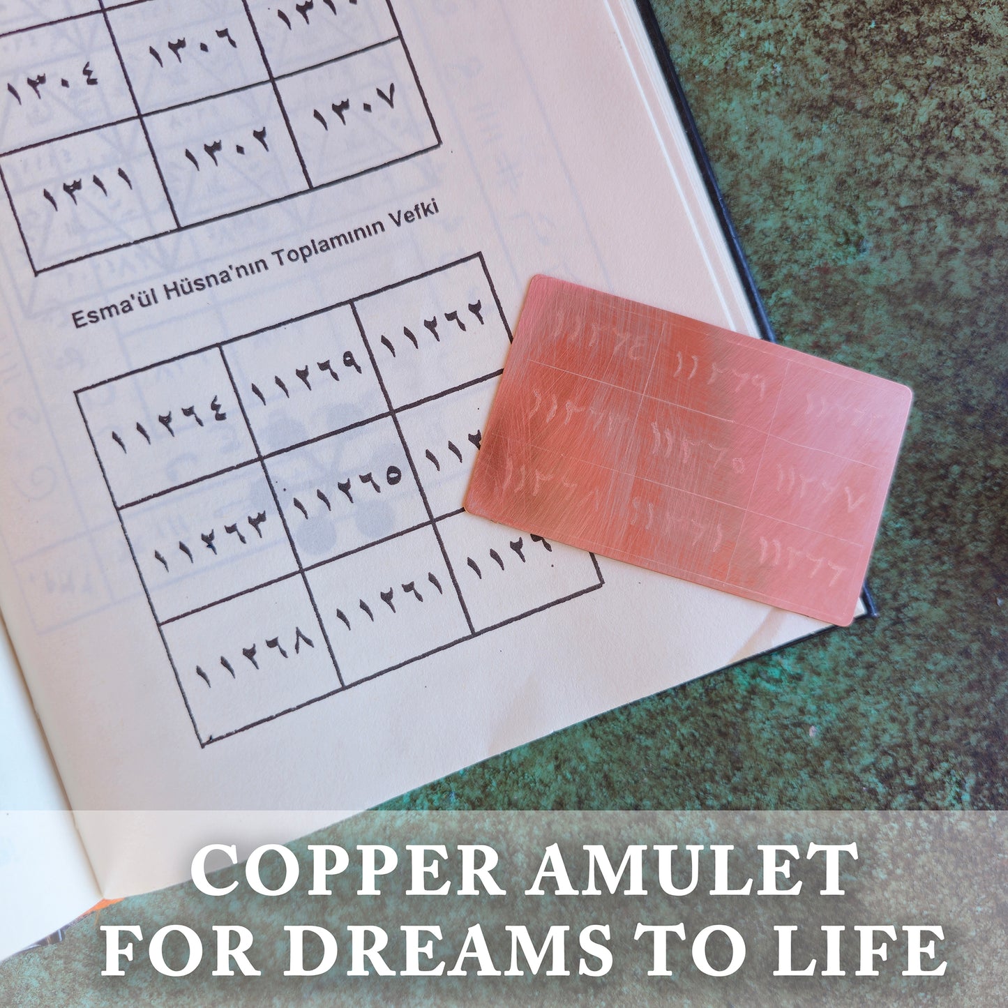 Copper Amulet Wazifa for Hajat, Ruqyah for Sihr, for Any Wish, Dreams to Life, 99 Names of Allah, al Asma ul Husna Self Realization Banish Negativity